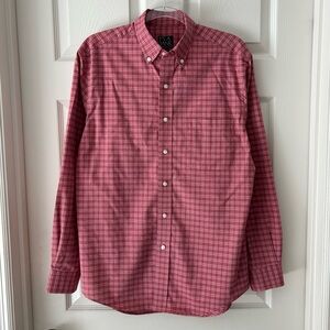 Jos A Bank Classic Collection Tailored Fit Plaid Button Down Shirt